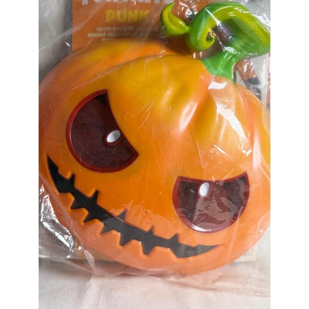 Fortnite Punk Costume Youth Medium 8-10 Pumpkin Mask Hooded Jacket Epic Games - Picture 5 of 5